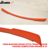 Fit 15-23 Ford Mustang Coupe Rear Spoiler Wing #CY-Competition Orange