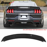 2015-2023 Ford Mustang Shelby Super Snake Style Trunk Spoiler Gloss Black ABS + Iron