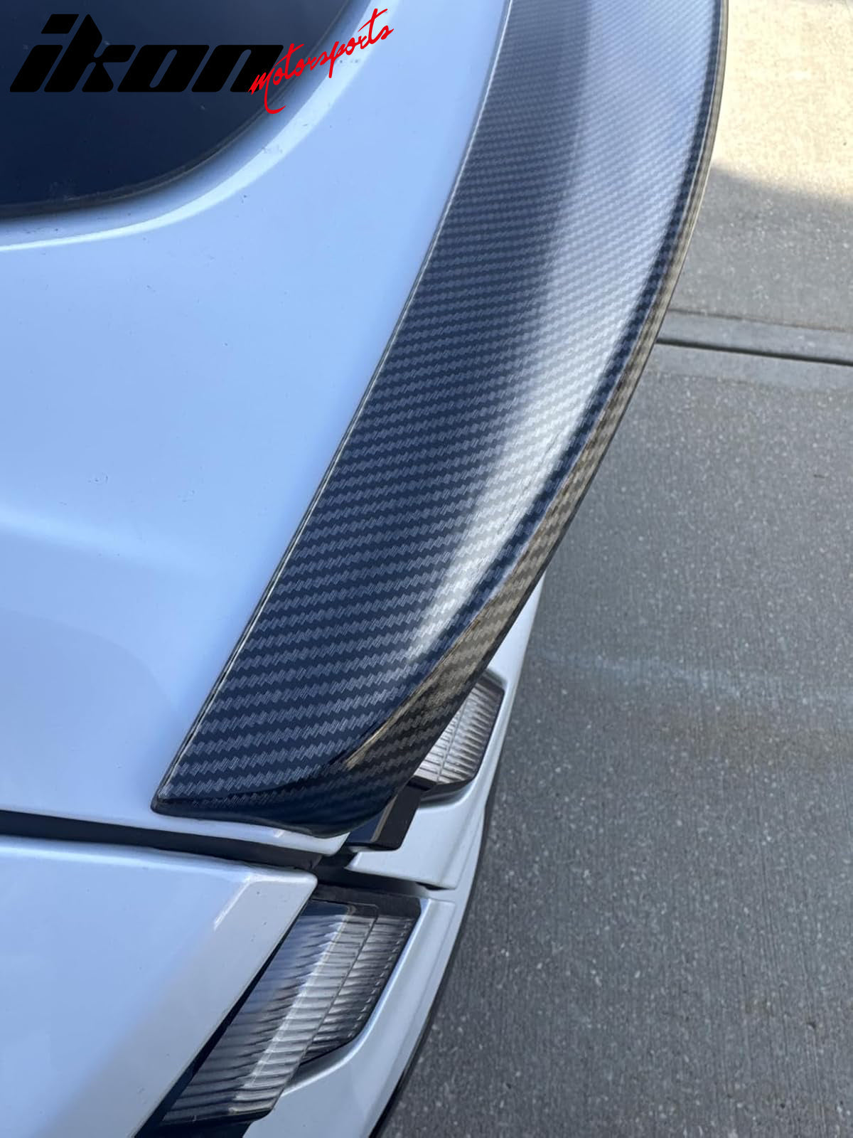 2021-2024 Ford Mustang Mach-E Carbon Fiber Print Rear Spoiler Wing ABS