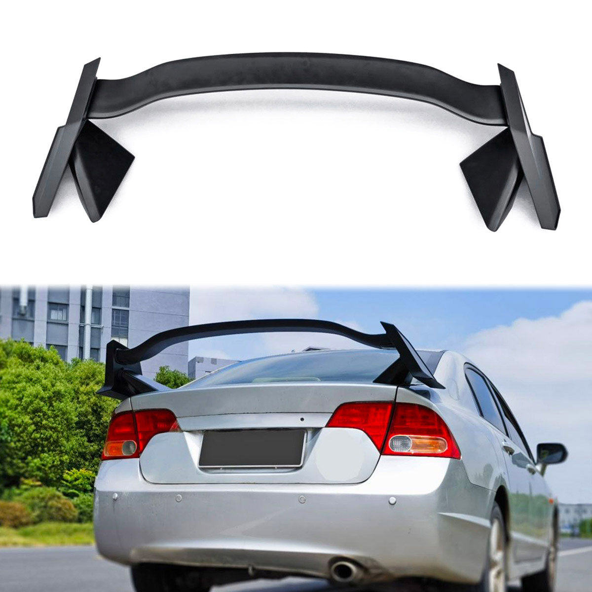 Trunk Spoiler for Honda Civic Sedan 4DR 2006-2011 Type-R Style ABS