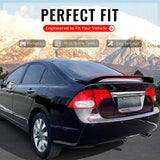 2006-2011 Honda Civic 8th Sedan OE Style Gloss Black Trunk Spoiler W/LED