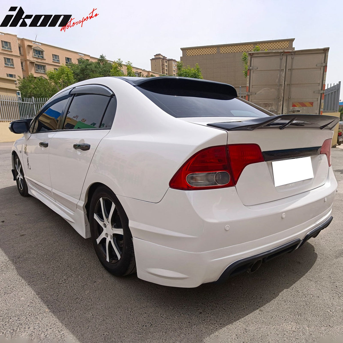 2006-2011 Honda Civic 4Dr R Style Rear Trunk Spoiler ABS Painted