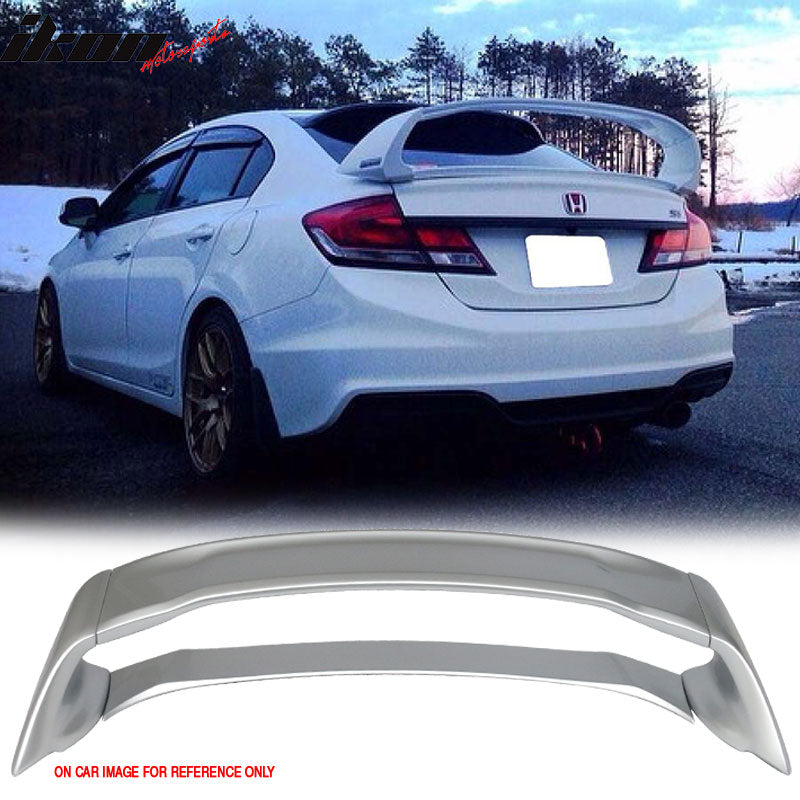 2012-2015 Honda Civic 4Dr Mugen Style Painted Trunk Spoiler Wing ABS