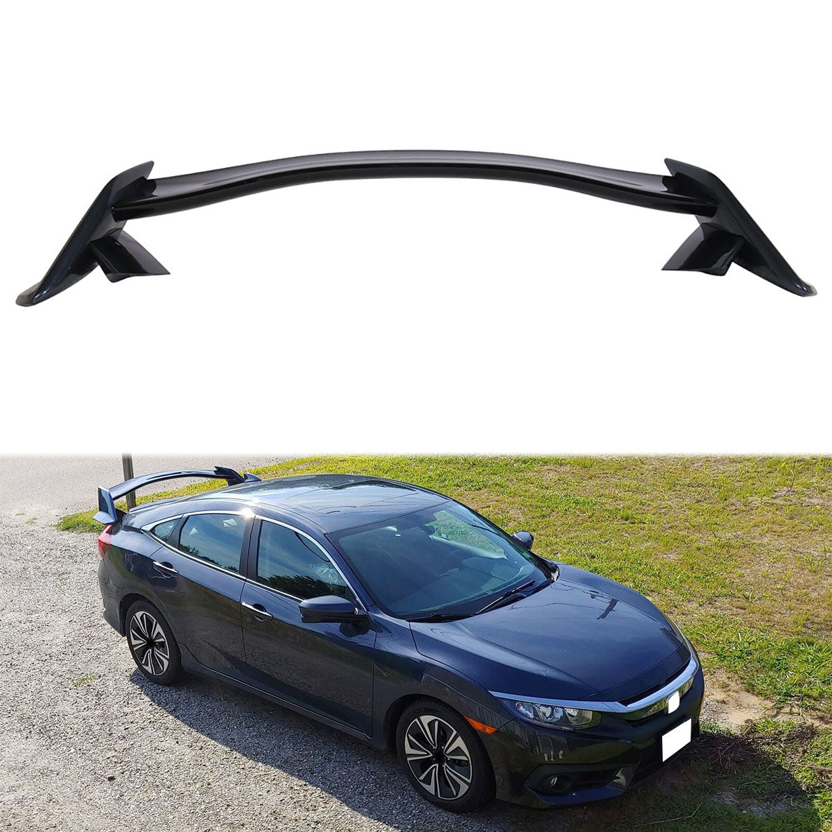 2016-2021 Honda Civic 10th X Sedan 4Dr Type R Trunk Spoiler Wing ABS
