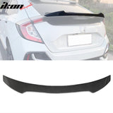 2017-2021 Honda Civic 10th Hatchback V Style CF Print Rear Spoiler