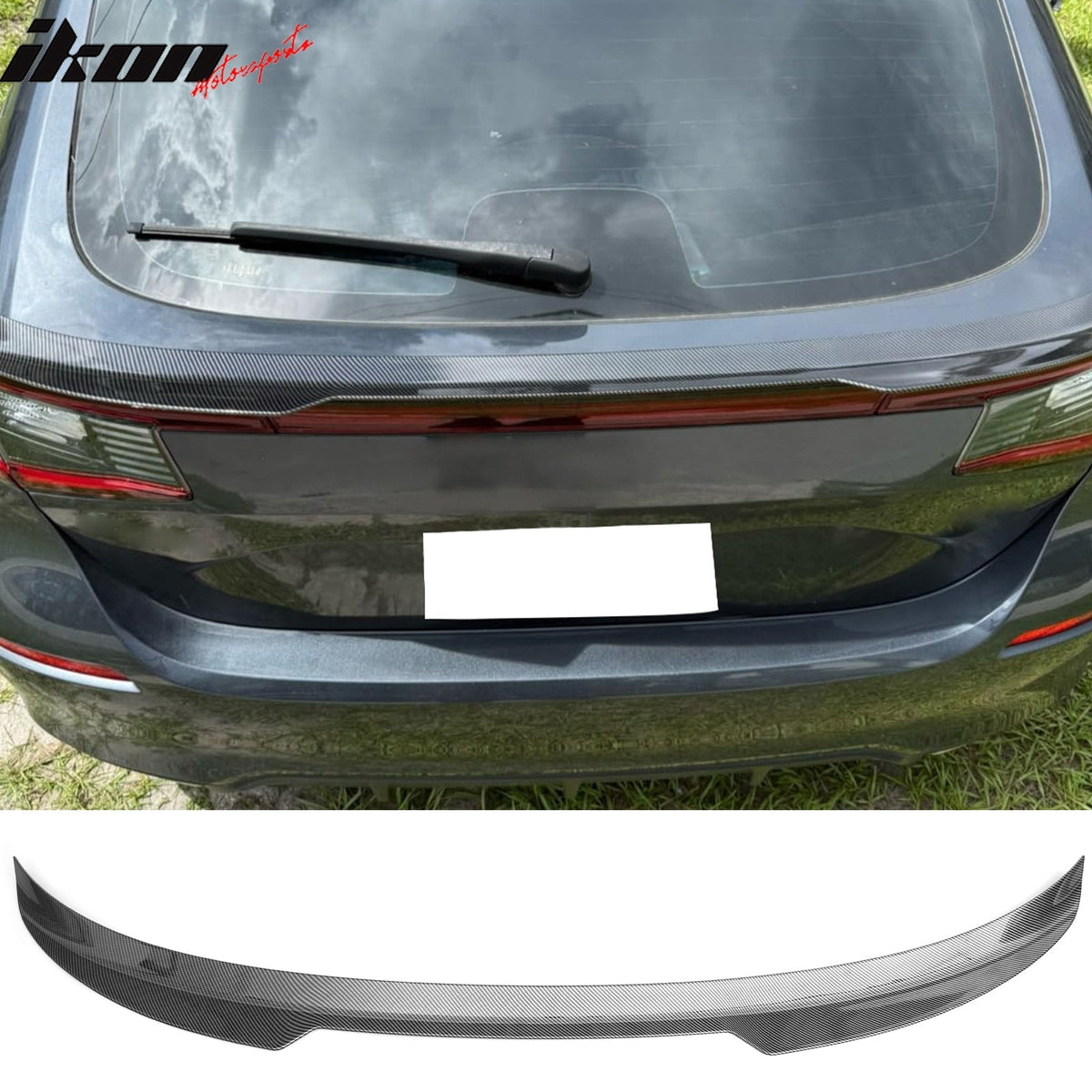 2022-2026 Honda Civic FL Type R Hatchback V Style Rear Trunk Spoiler Wing Carbon Fiber Print ABS
