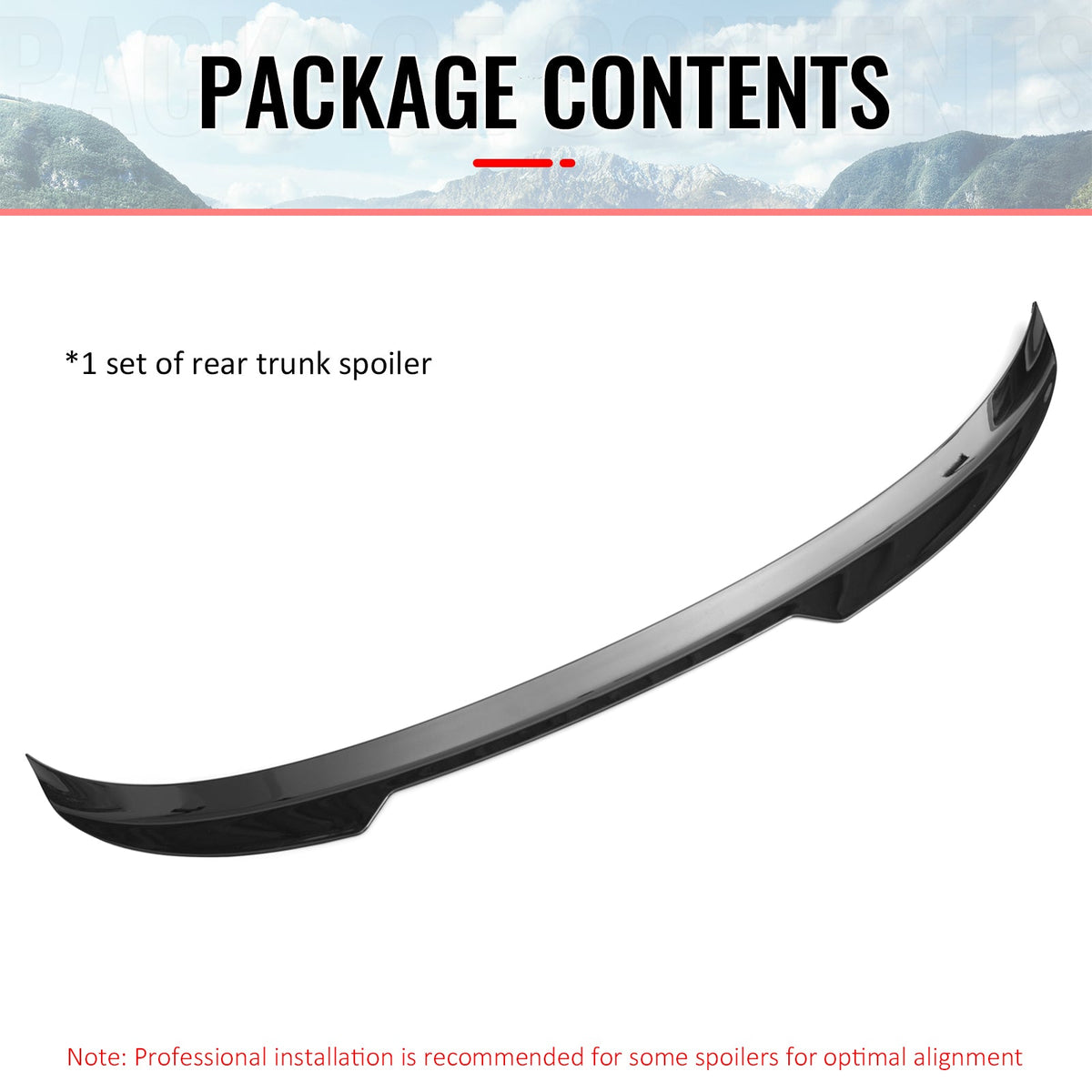 2022-2026 Honda Civic FL Type R Hatchback V Style Rear Trunk Spoiler Wing Gloss Black ABS