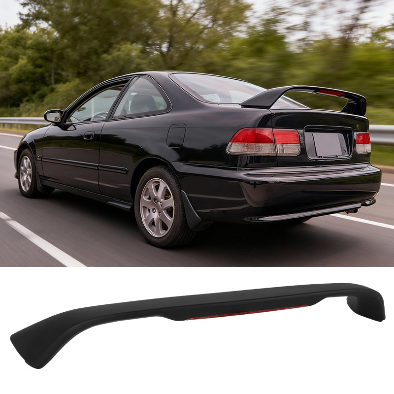 Rear Trunk Spoiler for Honda Civic Coupe 1996-2000 ABS w/ LED Light