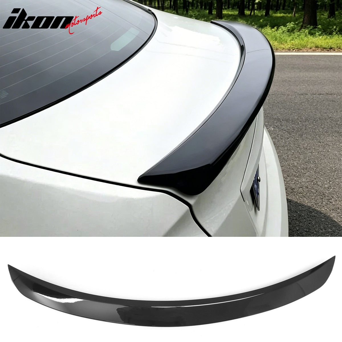 2012-2017 Hyundai Accent Sedan 4-Door Gloss Black Trunk Spoiler ABS