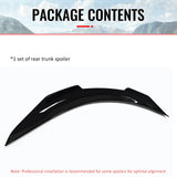 Trunk Spoiler for INFINITI G37 2008-2013 & Q60 2014-2015 Coupe PSM Style Gloss Black ABS