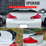 Trunk Spoiler for Infiniti G37 G25 Q40 Sedan 2009-2015 PSM Style Gloss Black ABS