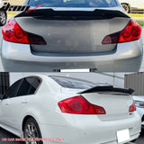 Trunk Spoiler for Infiniti G37 G25 Q40 Sedan 2009-2015 PSM Style Gloss Black ABS