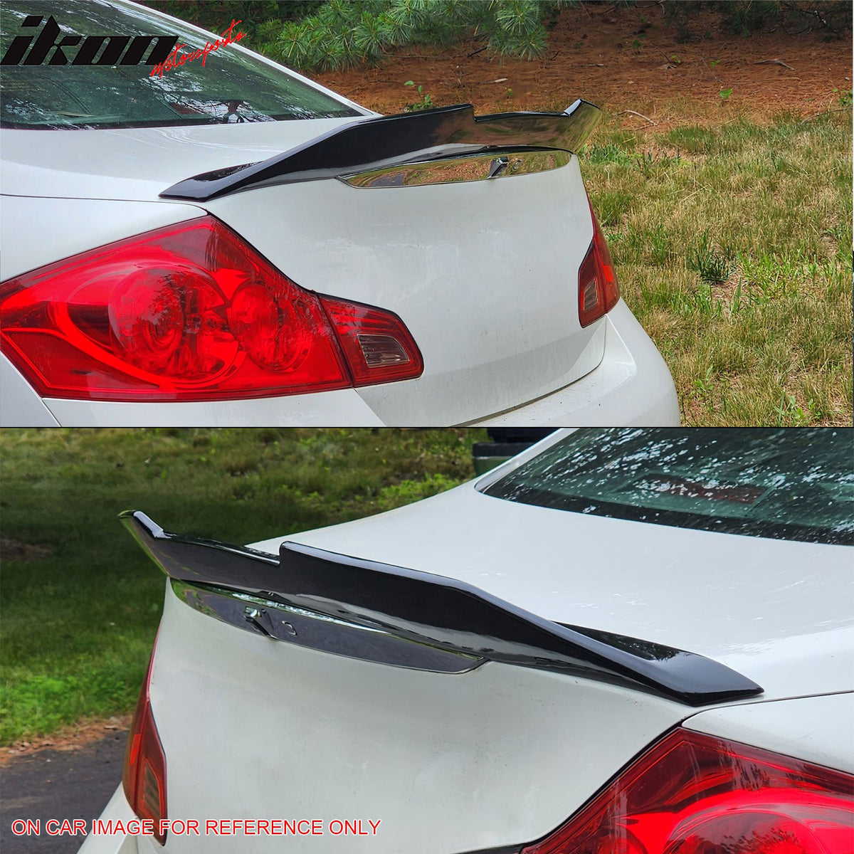 Trunk Spoiler for Infiniti G37 G25 Q40 Sedan 2009-2015 PSM Style Gloss Black ABS