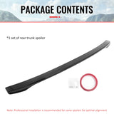 2007-2012 Lexus ES350 XV40 Rear Trunk Boot Deck Lid Spoiler Wing Lip IKON Style Gloss Black ABS Plastic