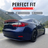 2013-2018 Lexus ES300h ES350 XV60 Rear Trunk Boot Deck Lid Spoiler Wing Lip OE Style Gloss Black ABS Plastic