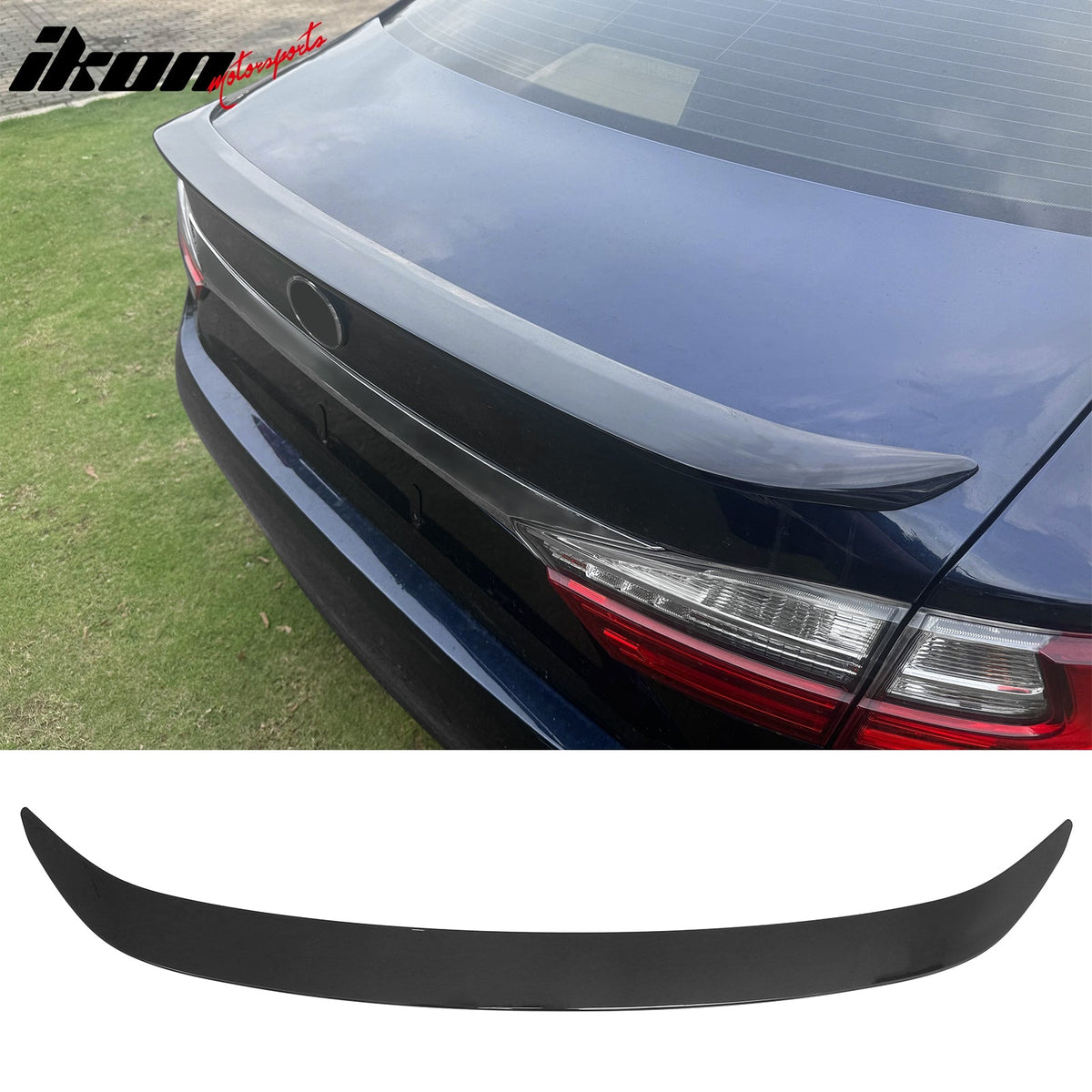 2013-2018 Lexus ES300h ES350 XV60 Rear Trunk Boot Deck Lid Spoiler Wing Lip OE Style Gloss Black ABS Plastic