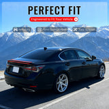 2013-2020 Lexus GS-Series L10 (GS F GS200t GS300 GS350 GS450h) Rear Trunk Boot Deck Lid Spoiler Wing Lip IKON Style Gloss Black ABS Plastic