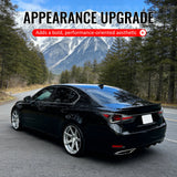 2013-2020 Lexus GS-Series L10 (GS F GS200t GS300 GS350 GS450h) Rear Trunk Boot Deck Lid Spoiler Wing Lip IKON Style Gloss Black ABS Plastic