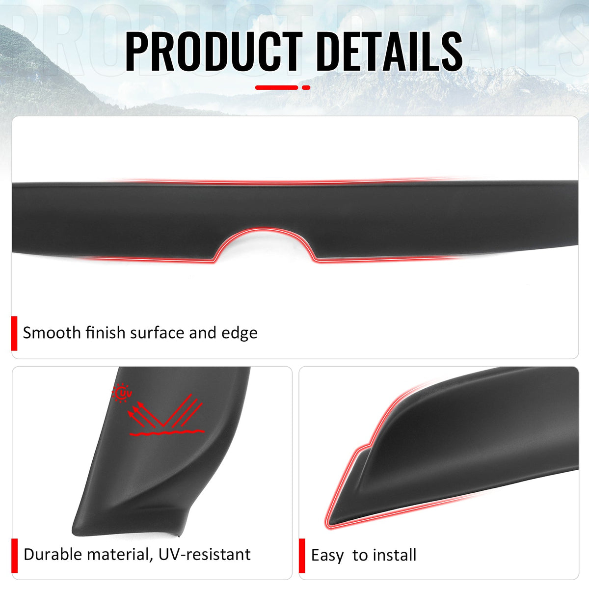 2013-2020 Lexus GS350 GS300 GS450h GS200t GS F Duckbill Style Duckbill Trunk Spoiler Matte Black ABS