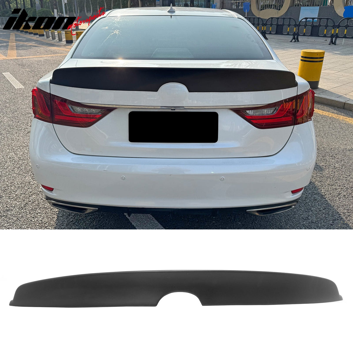 2013-2020 Lexus GS350 GS300 GS450h GS200t GS F Duckbill Style Duckbill Trunk Spoiler Matte Black ABS