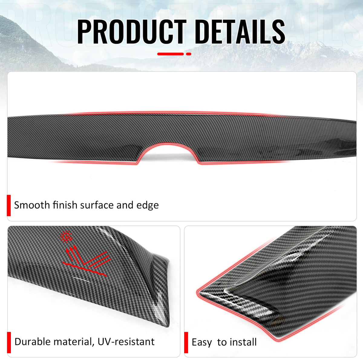 2013-2020 Lexus GS350 GS300 GS450h GS200t GS F Duckbill Style Duckbill Trunk Spoiler Carbon Fiber Print ABS