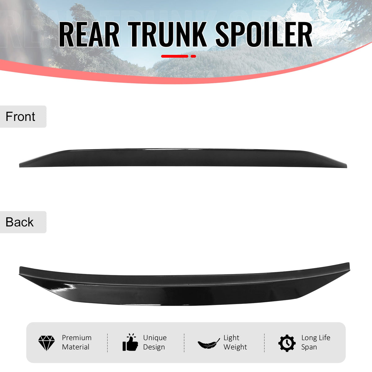 2001-2005 Lexus IS300 Sedan JDM Duckbill Trunk Spoiler Wing Gloss Black ABS
