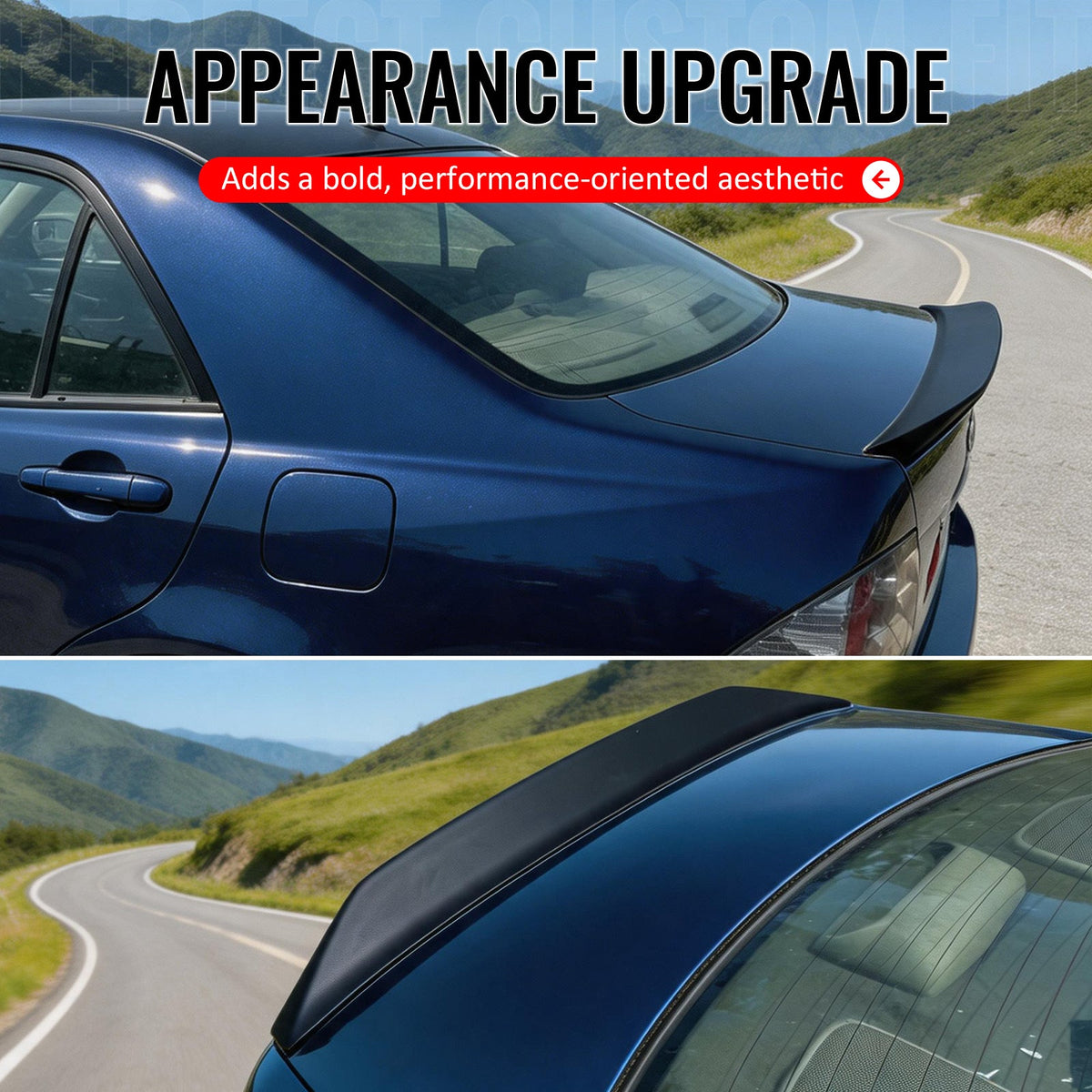 2001-2005 Lexus IS300 Sedan JDM Duckbill Trunk Spoiler Wing Primer Black ABS