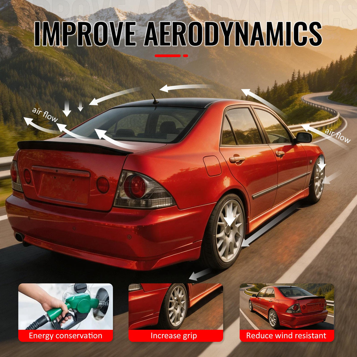 2001-2005 Lexus IS300 Sedan JDM Duckbill Trunk Spoiler Wing Primer Black ABS