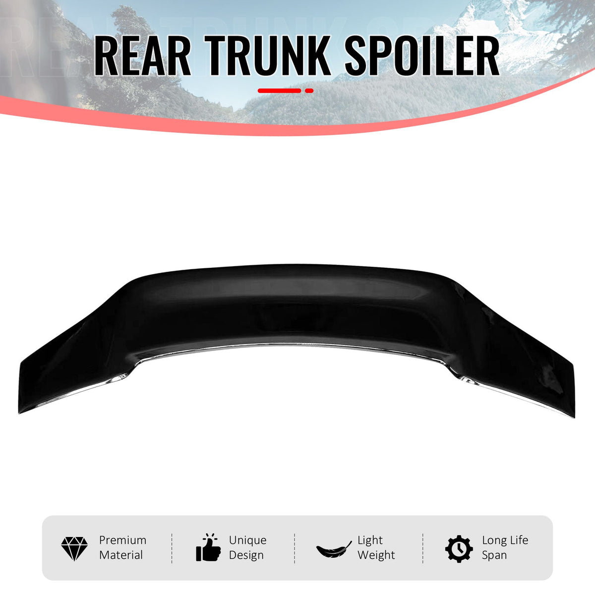 2006-2014 Lexus IS250 IS350 IS F Sedan R Style Trunk Spoiler Gloss Black ABS