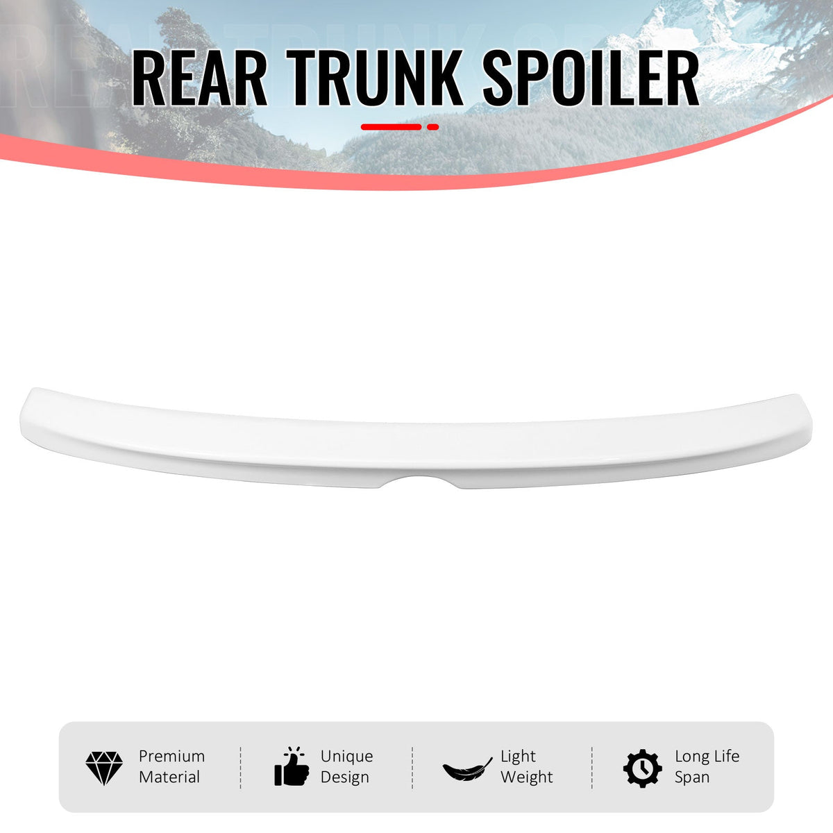 2006-2013 Lexus IS250 Sedan C Style Painted #040 White Trunk Spoiler