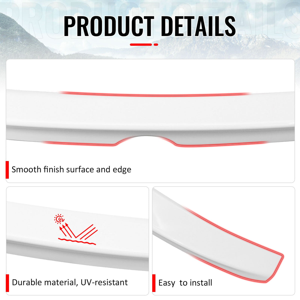 2006-2013 Lexus IS250 Sedan C Style Painted #040 White Trunk Spoiler