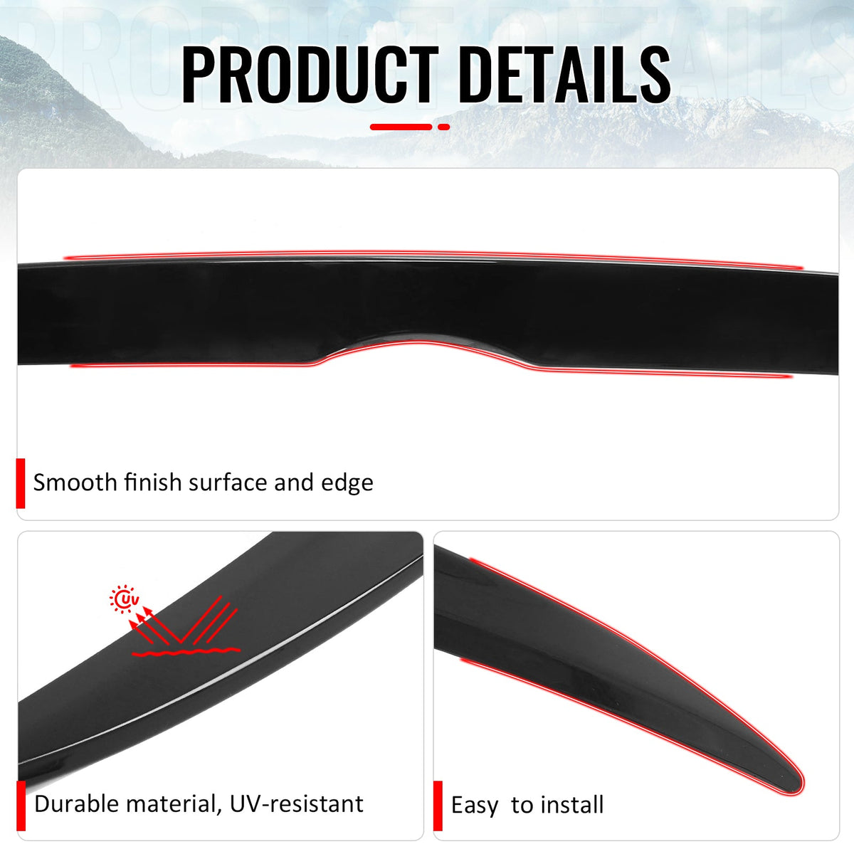 2006-2013 Lexus IS250/IS350 XE20 & 2008-2013 IS F Sedan 4-Door Rear Trunk Deck Lid Spoiler Wing Lip OE Style Gloss Black ABS Plastic