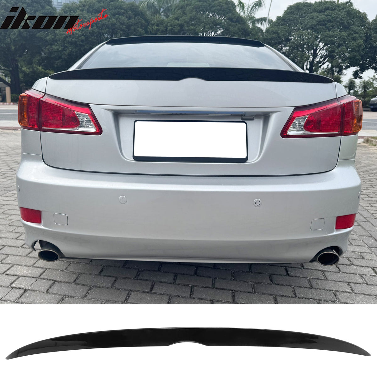 2006-2013 Lexus IS250/IS350 XE20 & 2008-2013 IS F Sedan 4-Door Rear Trunk Deck Lid Spoiler Wing Lip OE Style Gloss Black ABS Plastic