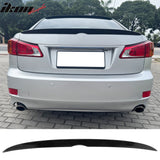 2006-2013 Lexus IS250/IS350 XE20 & 2008-2013 IS F Sedan 4-Door Rear Trunk Deck Lid Spoiler Wing Lip OE Style Gloss Black ABS Plastic