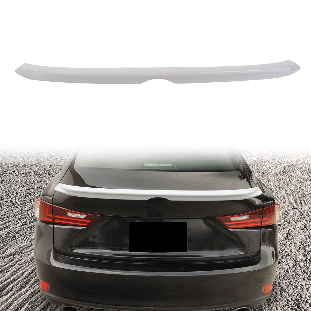 2014-2020 Lexus IS250 Sedan F-Sport Style Unpainted Gray Trunk Spoiler