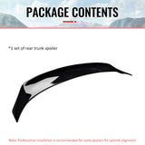 Trunk Spoiler for Lexus IS200t IS250 IS300 IS350 Sedan 2014-2020 AR Style Gloss Black ABS