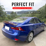 Trunk Spoiler for Lexus IS200t IS250 IS300 IS350 Sedan 2014-2020 R Style Carbon Fiber Print ABS
