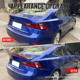 Trunk Spoiler for Lexus IS200t IS250 IS300 IS350 Sedan 2014-2020 R Style Carbon Fiber Print ABS