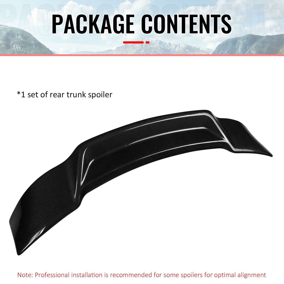 Trunk Spoiler for Lexus IS200t IS250 IS300 IS350 Sedan 2014-2020 R Style Carbon Fiber Print ABS
