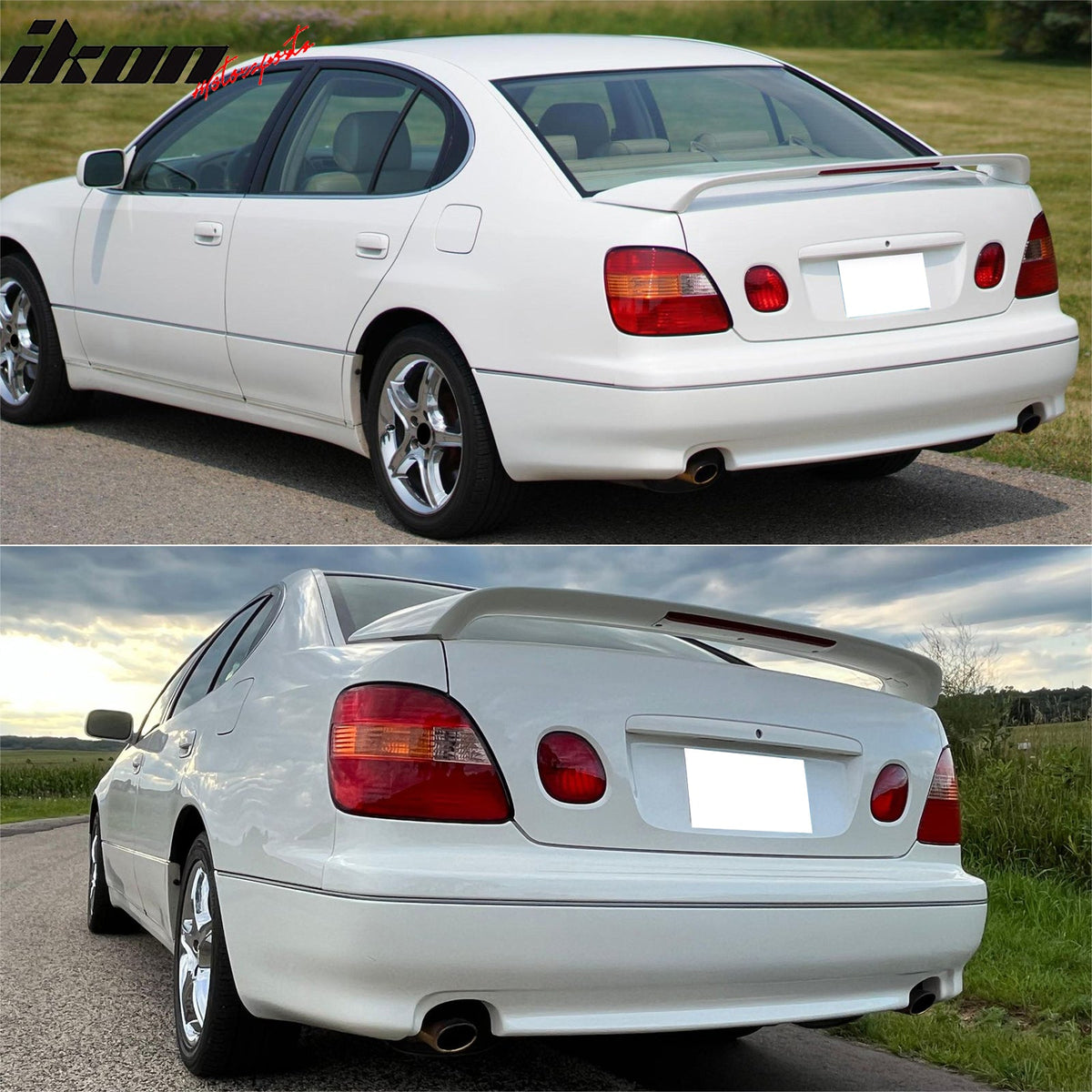 1998-2005 Lexus GS300 & 01-05 IS300 Painted #White Trunk Spoiler W/LED