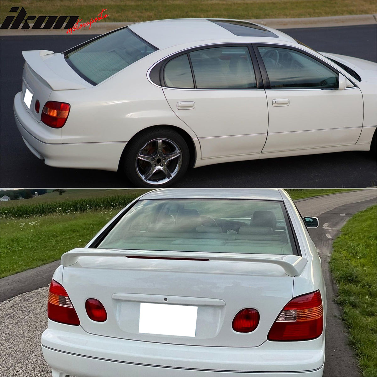 1998-2005 Lexus GS300 & 01-05 IS300 Painted #White Trunk Spoiler W/LED