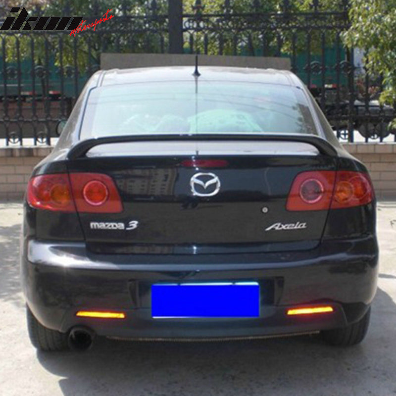2003-2009 Mazda 3 Sedan OEM Style Primer Matte Black Rear Spoiler Wing