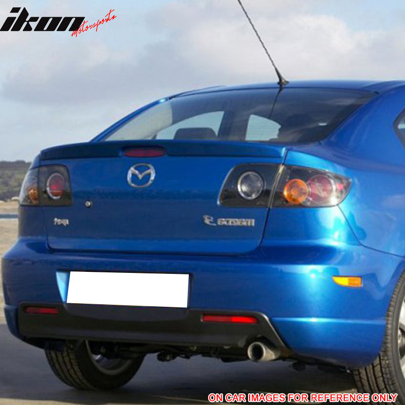 2004-2009 Mazda 3 Sedan Flush Mount  Painted Trunk Spoiler ABS