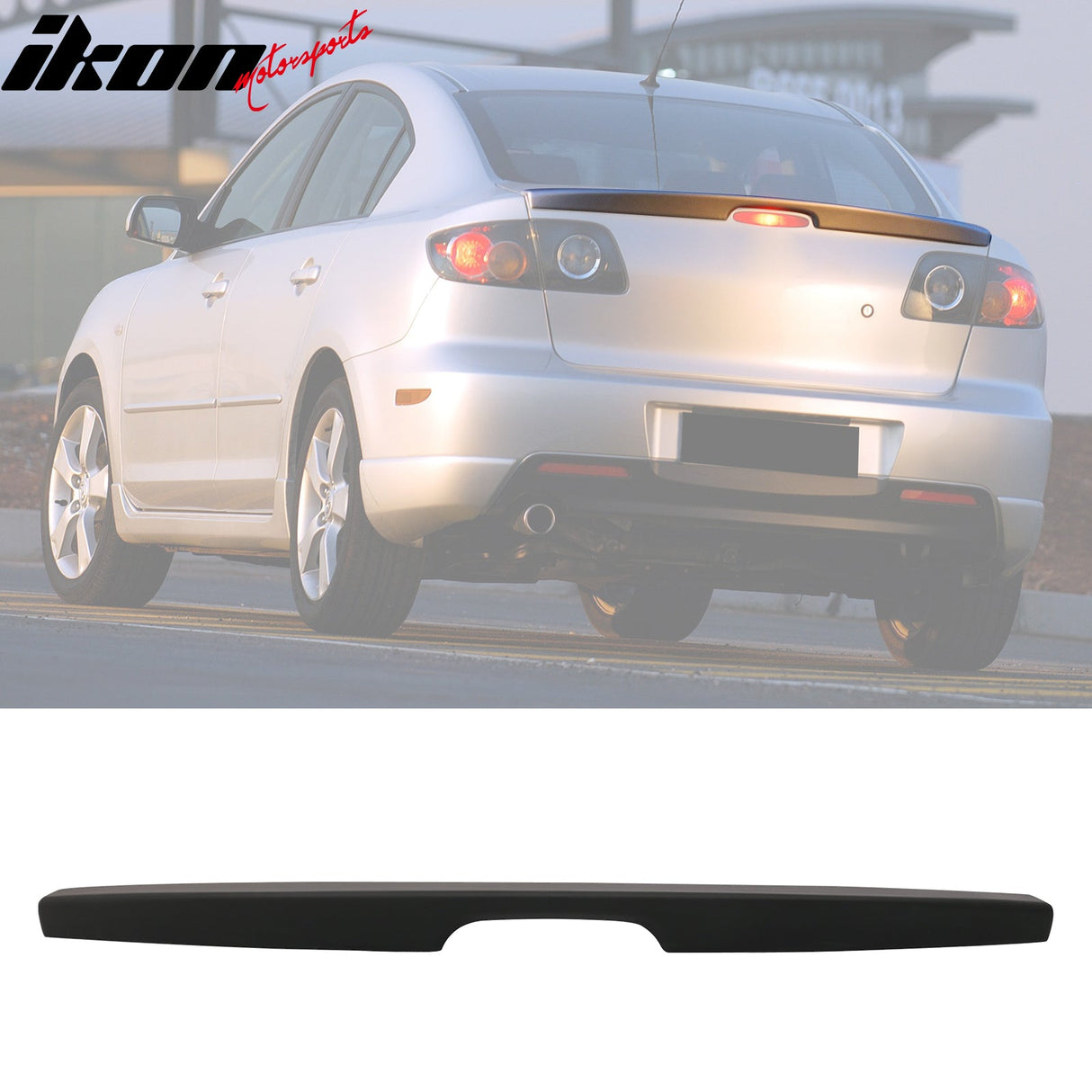 2004-2009 Mazda 3 Sedan Flush Mount  Painted Trunk Spoiler ABS