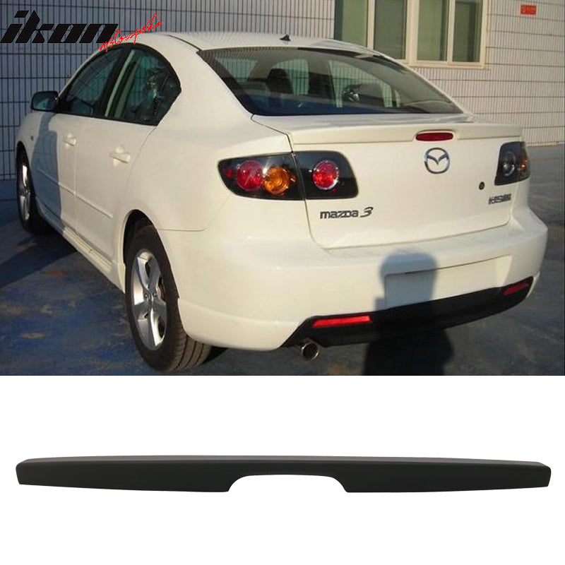 2004-2009 Mazda 3 Sedan Flush Mount  Painted Trunk Spoiler ABS