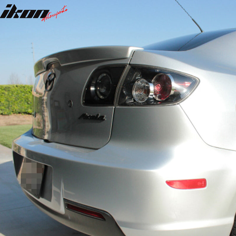 2004-2009 Mazda 3 Sedan Flush Mount  Painted Trunk Spoiler ABS
