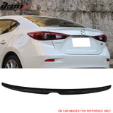 Matte Fits 14-18 Mazda 3 Mazda3 Sedan Flush Factory Trunk Spoiler