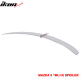 2009-2013 Mazda 6 Sedan Unpainted Black Rear Trunk Spoiler Wing ABS