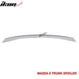 2009-2013 Mazda 6 Sedan Unpainted Black Rear Trunk Spoiler Wing ABS