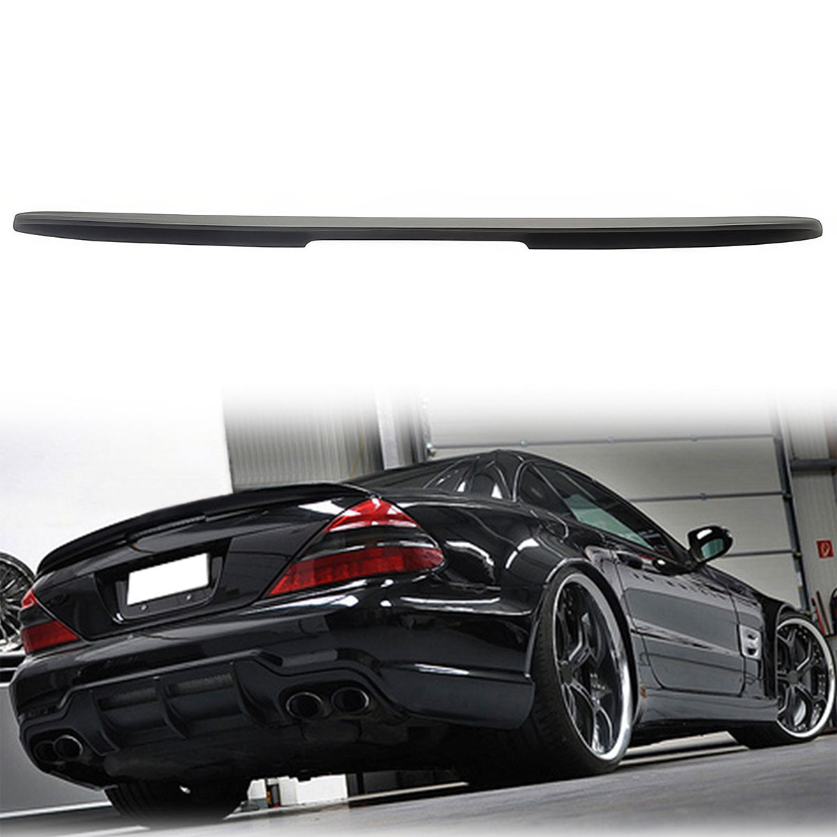 Trunk Spoiler for Benz R230 SL-Class 2003-2011 AMG Style Matte Black ABS
